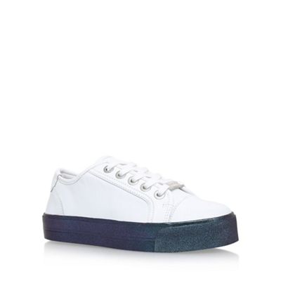 Carvela White 'Largesse' Flat Lace Up Sneakers
